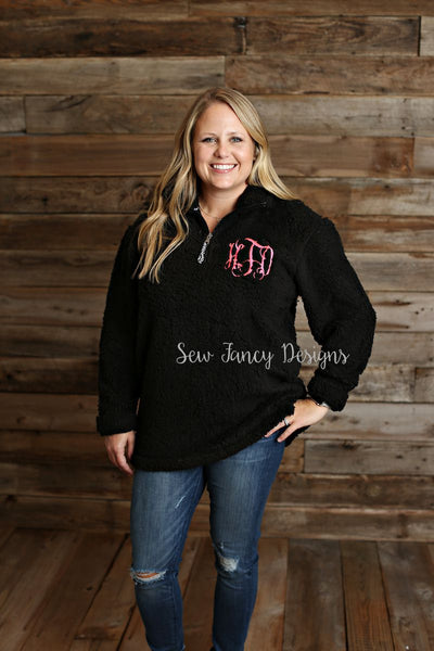 Monogrammed Fleece Quarterzip - 2020 – Sew Fancy Designs