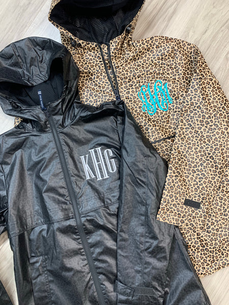 Leopard Print Charles River Rain Jacket Monogrammed – Sew Fancy