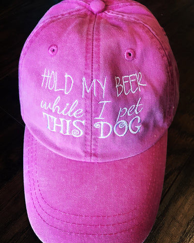 Hold my beer while I pet this dog Hat