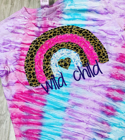 Tie Dye Rainbow "Wild Child" Shirt
