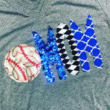 BASEBALL MOM SHIRT - CUSTOMIZED WITH TEAM COLORS