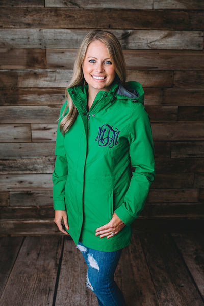 Monogrammed Kelly Green Logan Jacket