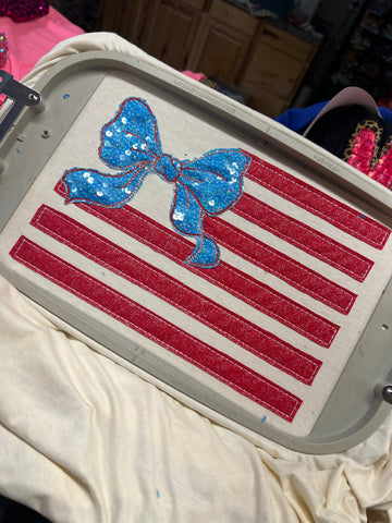 Flag with sequin bow Shirt