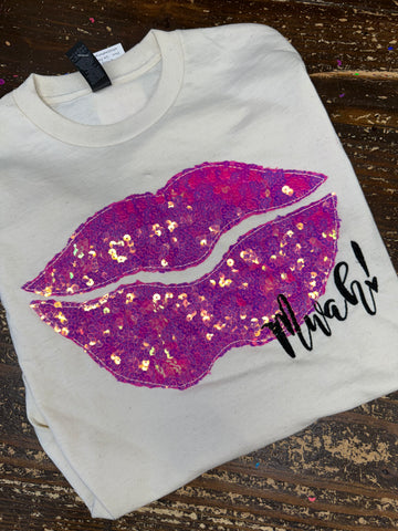 Sequin lips - MWAH! Pink