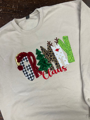 Custom “NAME” Claus Tee / Pullover
