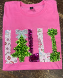 Christmas Name Shirt - Pink Glam