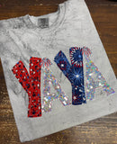 Custom Name Patriotic Shirt, American Name Shirt with Fireworks
