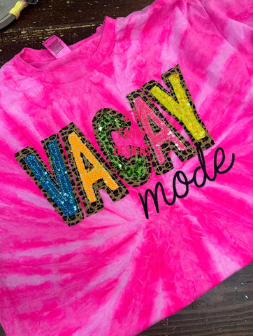 VACAY mode Tie Dye T shirt