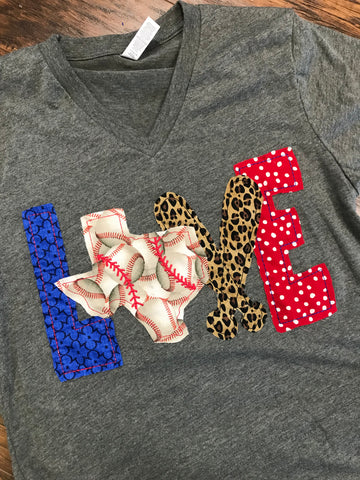 Love baseball best sale shirt