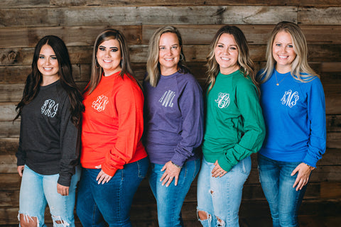 Monogrammed Cozy French Terry Crew - 2021