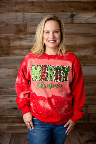 Double Stacked MERRY Christmas Pullover / Hoodie - Christmas 2020