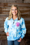 Charles River Tie Dye Quarterzip Monogrammed Sweatshirt - 2020