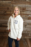 Monogrammed Sherpa Quarterzip Pullover