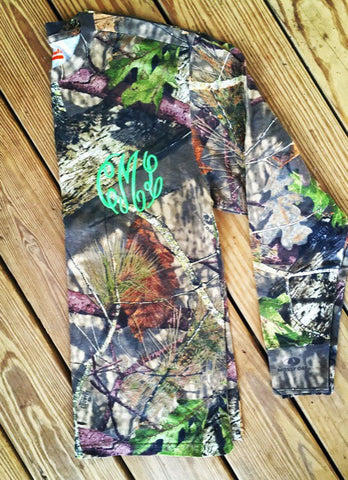 Monogrammed Long Sleeve Camo Shirt – Sew Fancy Designs