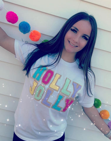 Double Stacked HOLLY JOLLY Terry Shirt - 2022