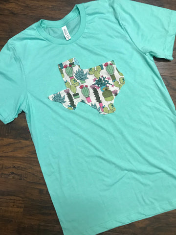 Mint Cactus State Tee