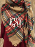 Blanket Scarf with Monogram