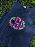 Lilly Pulitzer Fabric Monogrammed Comfort Colors Tank Top