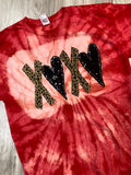 X heart X heart Tie Dye Shirt