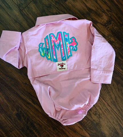 Lilly Pulitzer Monogrammed Baby Fishing Onesie/Shirt – Sew Fancy