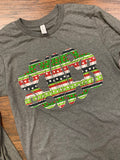 Christmas Fabric Monogrammed Shirt