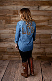 Fabric Monogrammed Chambray Button Up Shirt - 2020