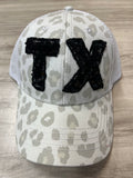 Leopard Hat with Sequin State Abbreviation