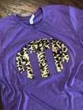 Leopard Mermaid Sequin Monogrammed T Shirt