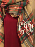 Blanket Scarf with Monogram