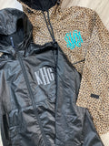 Leopard Print Charles River Rain Jacket Monogrammed