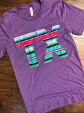 TX Shirt, State Shirt, Aqua Serape State Shirt