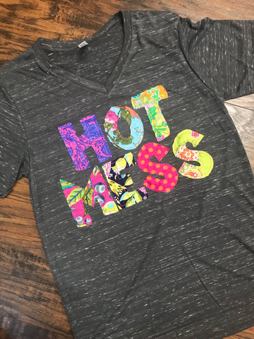 Gray HOT MESS HoDgE PoDgE T shirt