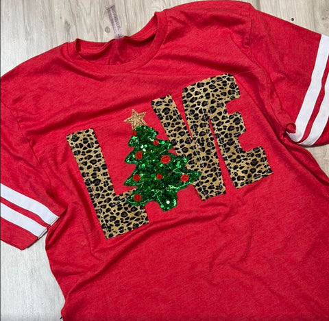 LOVE Christmas Tree on Jersey Shirt - 2022
