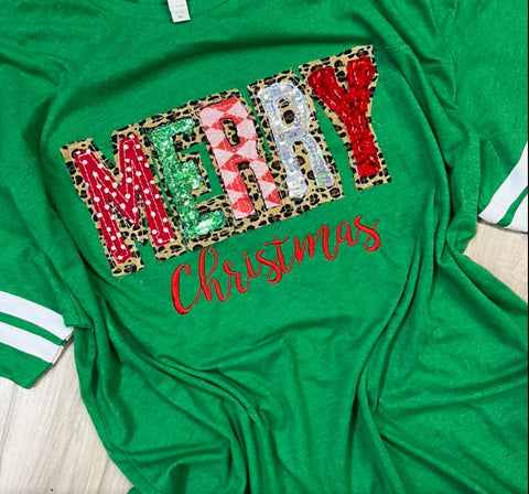 MERRY Christmas on Jersey Style Shirt - 2022
