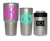 Vinyl Decal, Yeti Cup Decal